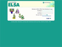 Tablet Screenshot of elsa.learningstyles.net